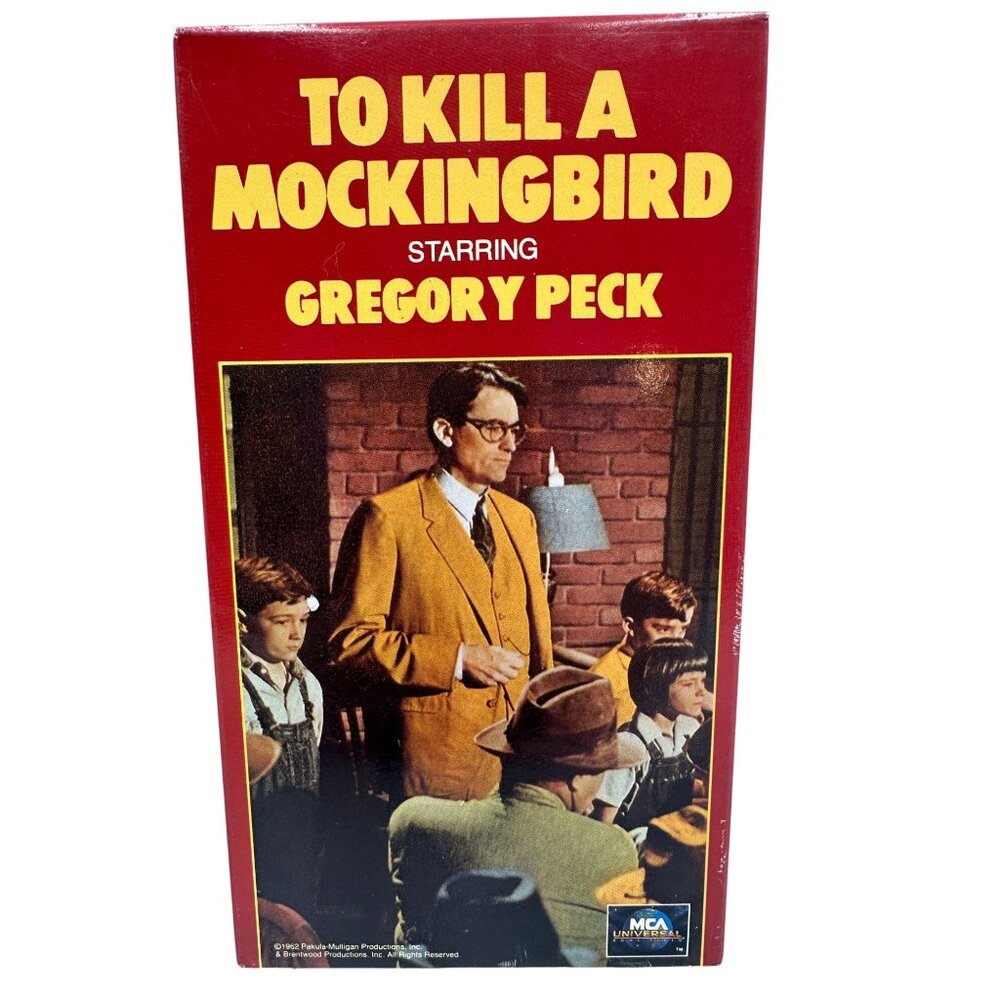 To Kill A Mockingbird VHS Gregory Peck 1962 B&W Drama Not Rated MCA Universal